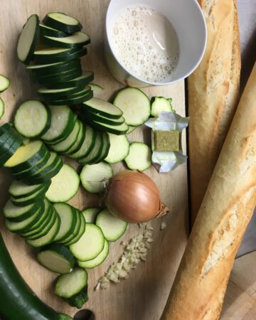 ingredients for zucchini soup