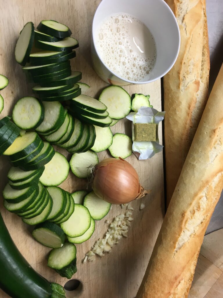ingredients for zucchini soup